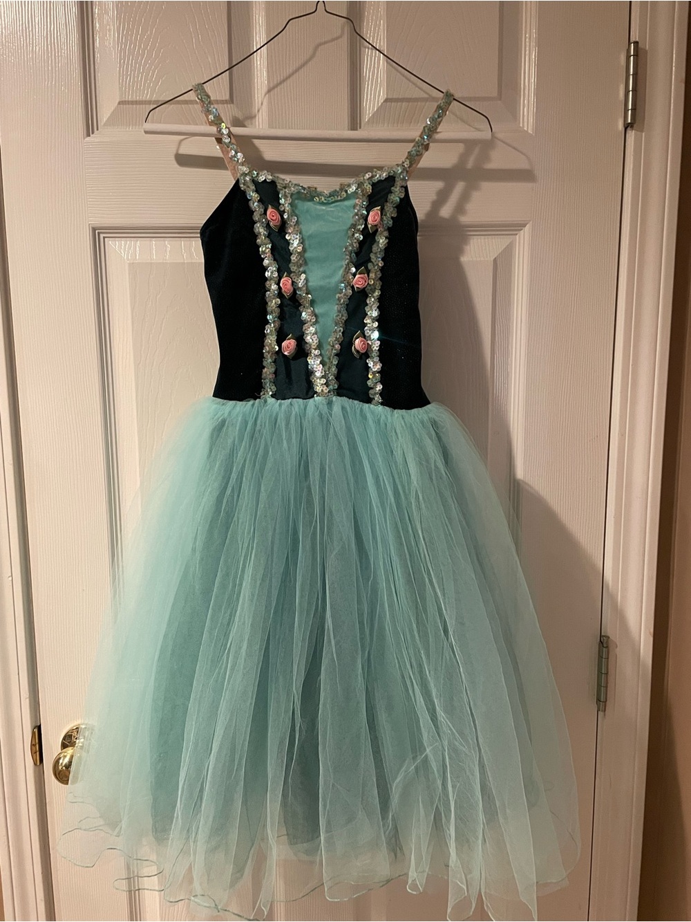 Emerald/green dance costume size 12-14